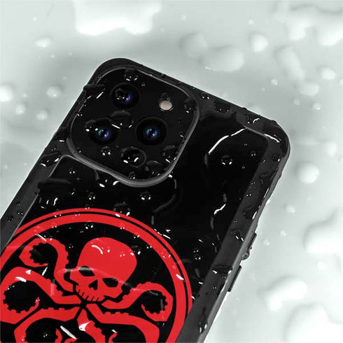 Marvel Captain America Hydra Symbol iPhone 15 Pro Waterproof Case
